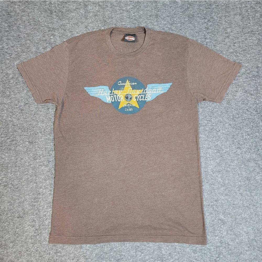 Harley-Davidson Texas Bedford Adam Smith’s Amarillo Zaire Brown Graphic Tee Men